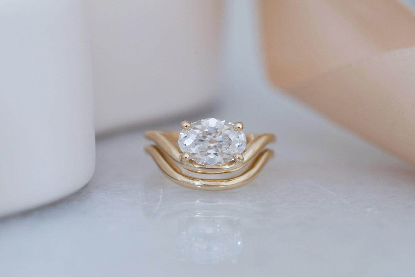 2 CT Round Three Stones Lab Grown Diamond Engagement Ring