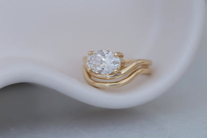 2 CT Round Three Stones Lab Grown Diamond Engagement Ring