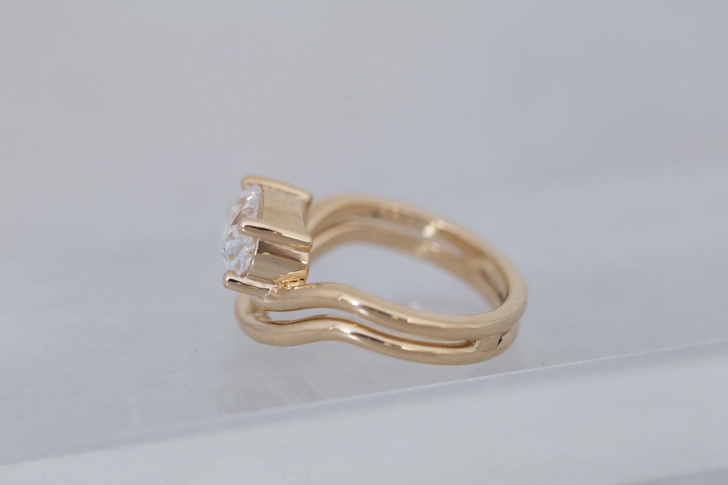 2 CT Round Three Stones Lab Grown Diamond Engagement Ring