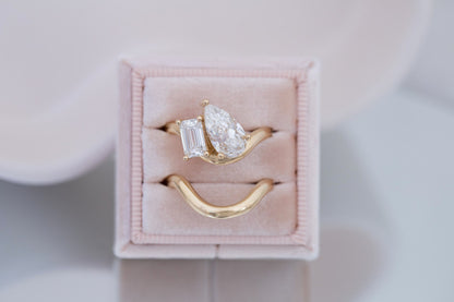 2 CT Round Three Stones Lab Grown Diamond Engagement Ring