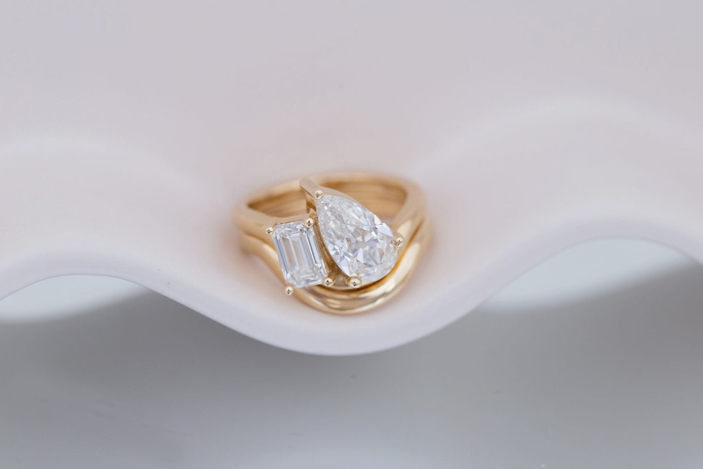 2 CT Round Three Stones Lab Grown Diamond Engagement Ring