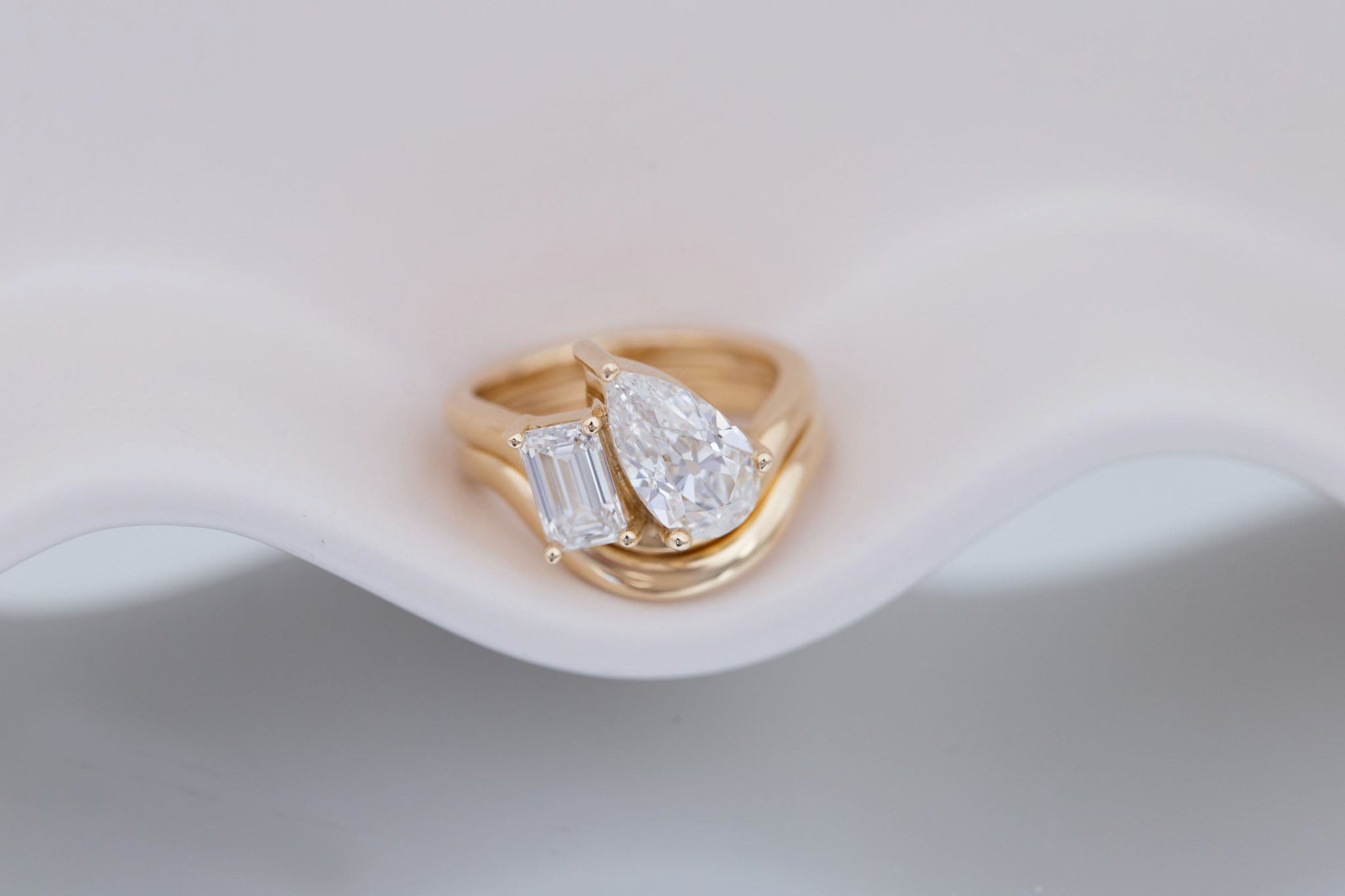 2 CT Round Three Stones Lab Grown Diamond Engagement Ring