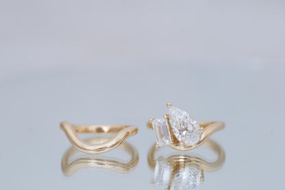 2 CT Round Three Stones Lab Grown Diamond Engagement Ring