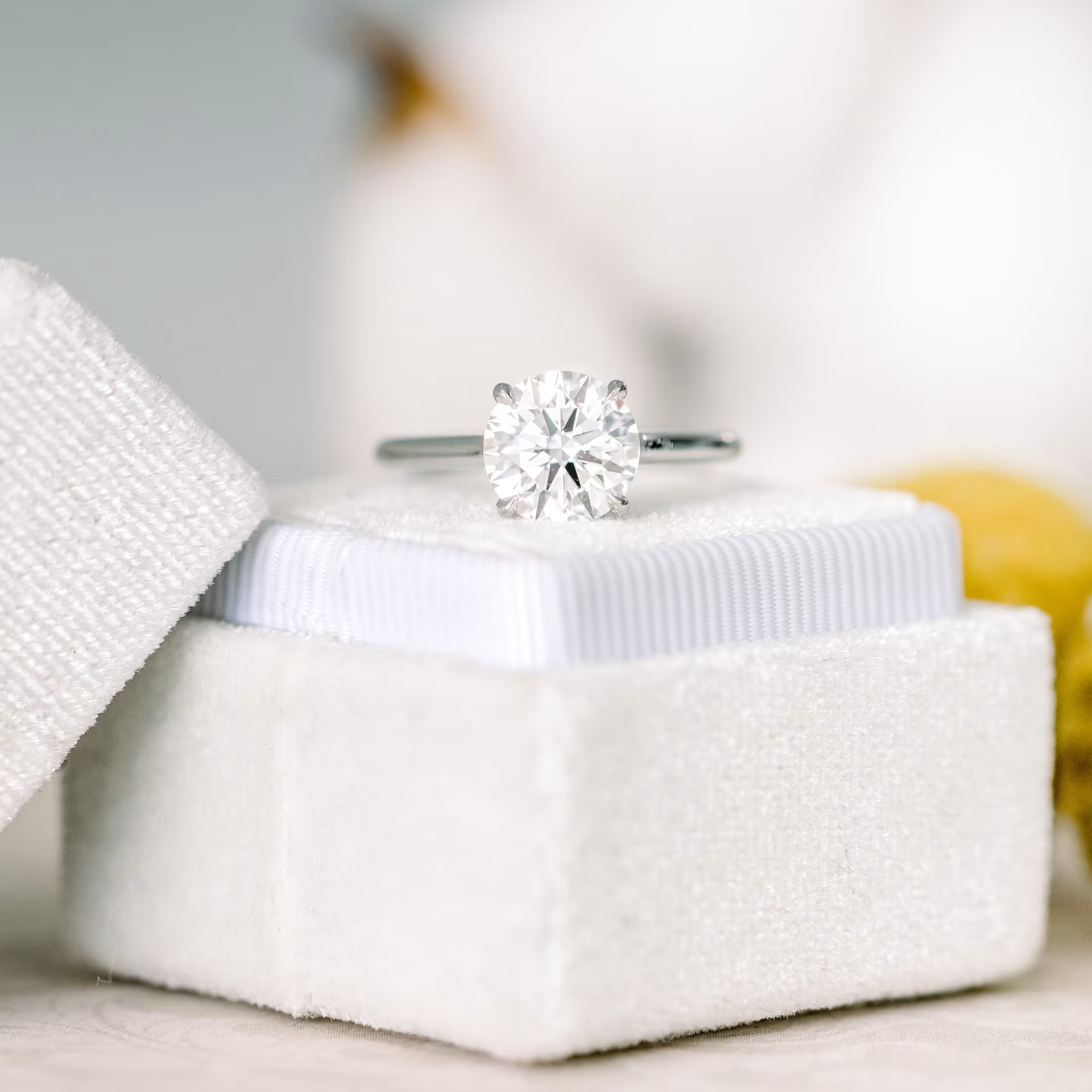Marquise Cut Cluster Styled Lab Grown Diamond Engagement Ring