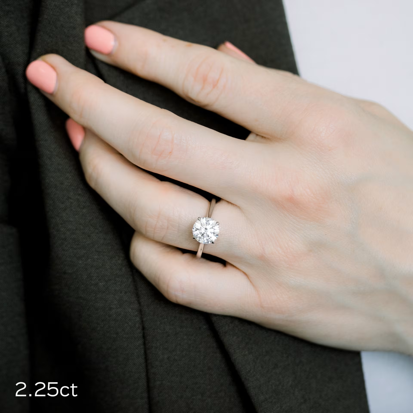 Marquise Cut Cluster Styled Lab Grown Diamond Engagement Ring