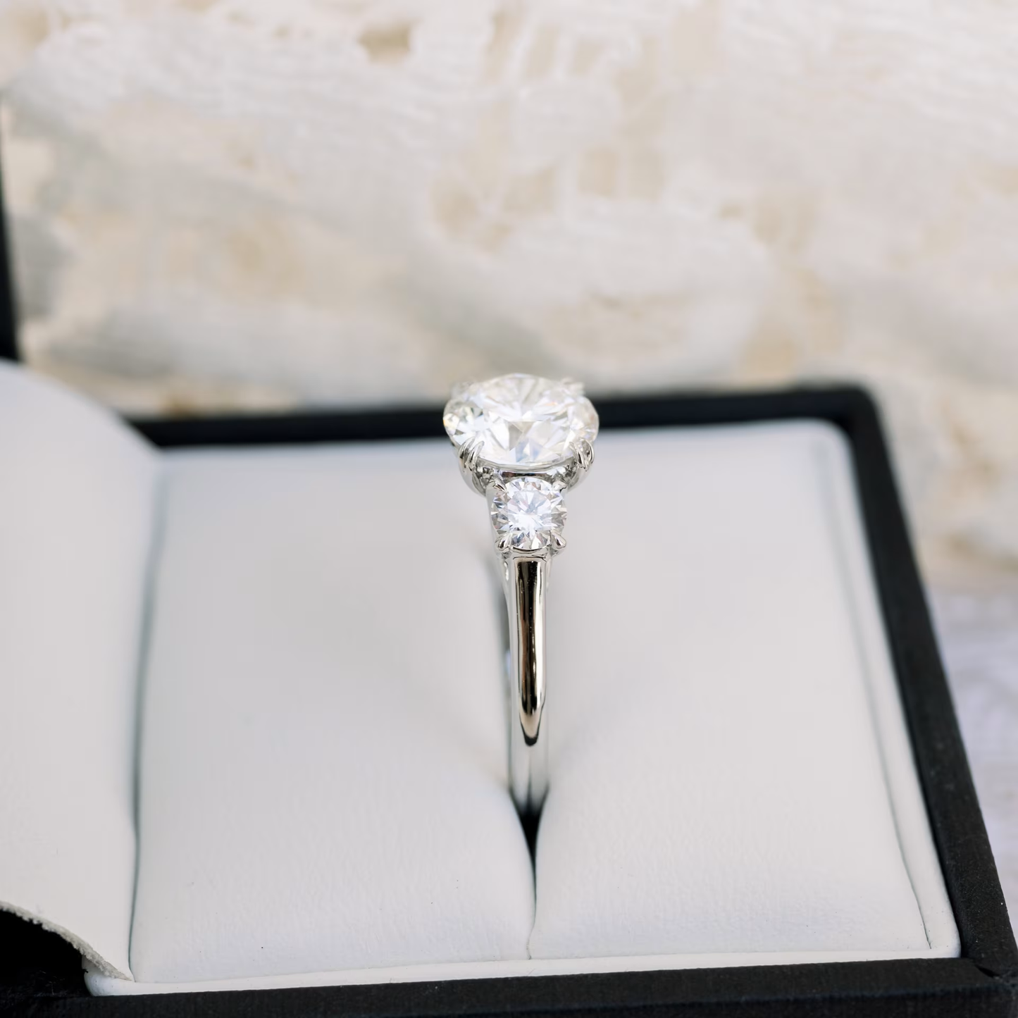 Marquise Cut Cluster Styled Lab Grown Diamond Engagement Ring