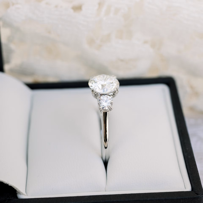 Marquise Cut Cluster Styled Lab Grown Diamond Engagement Ring