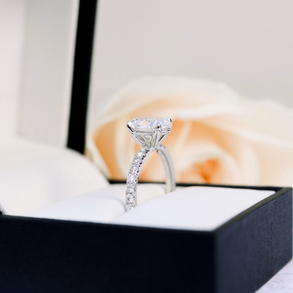 Marquise Cut Cluster Styled Lab Grown Diamond Engagement Ring