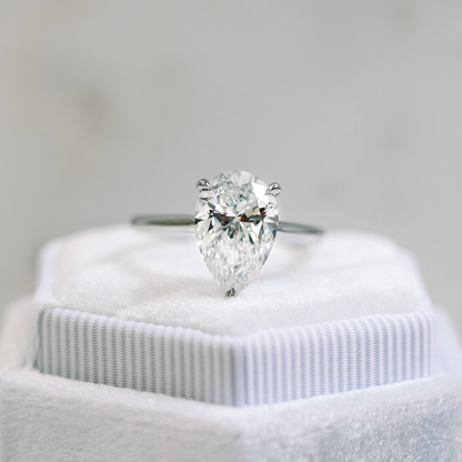 Marquise Cut Cluster Styled Lab Grown Diamond Engagement Ring