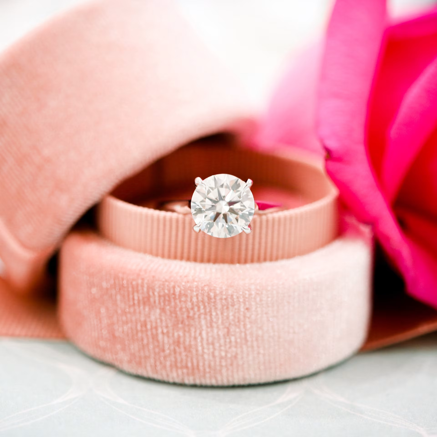 Marquise Cut Cluster Styled Lab Grown Diamond Engagement Ring