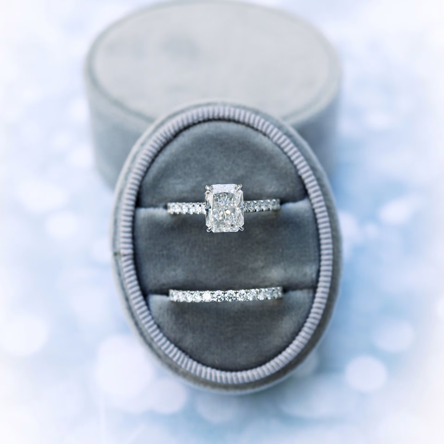 Marquise Cut Cluster Styled Lab Grown Diamond Engagement Ring