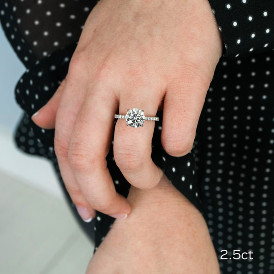 Marquise Cut Cluster Styled Lab Grown Diamond Engagement Ring