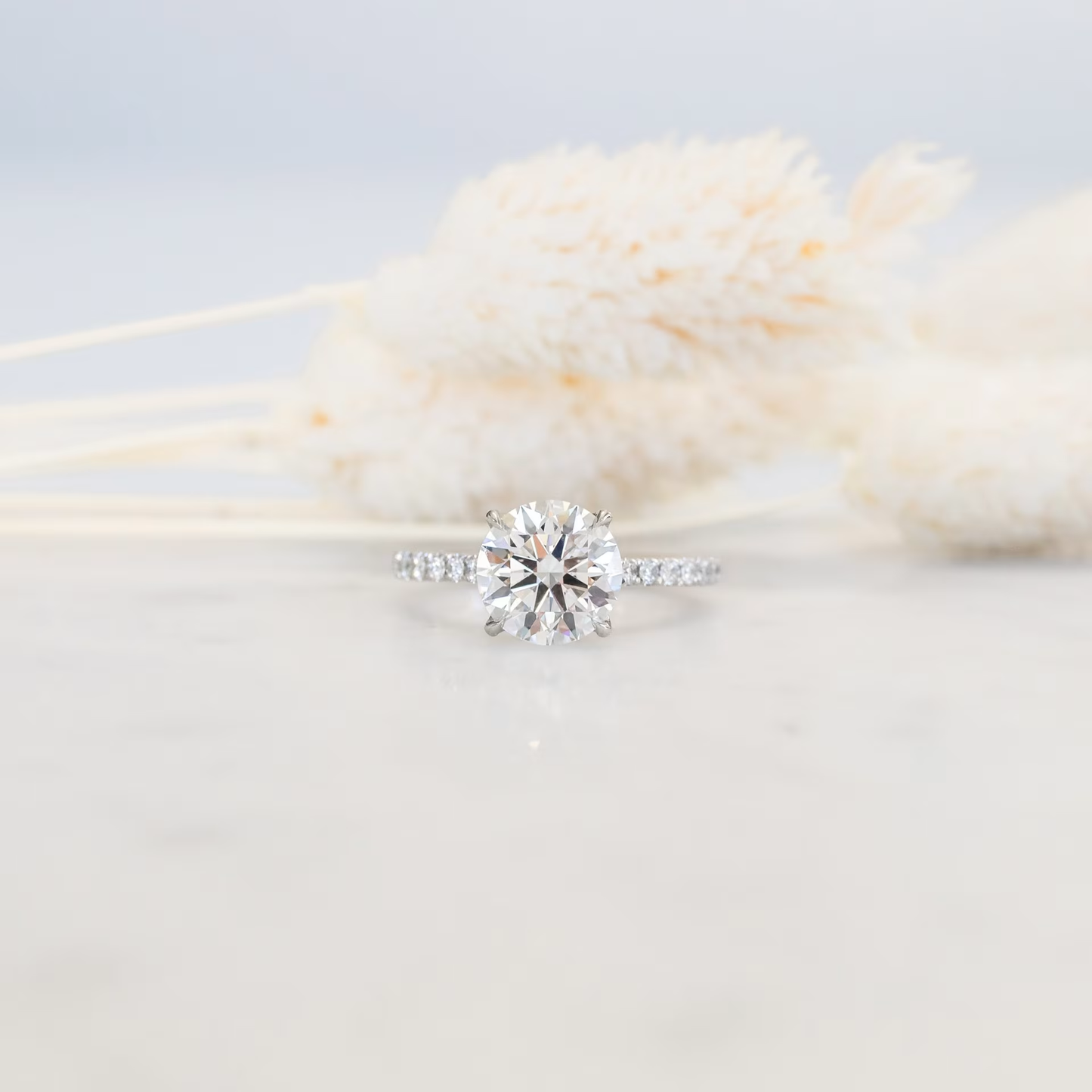 Marquise Cut Cluster Styled Lab Grown Diamond Engagement Ring