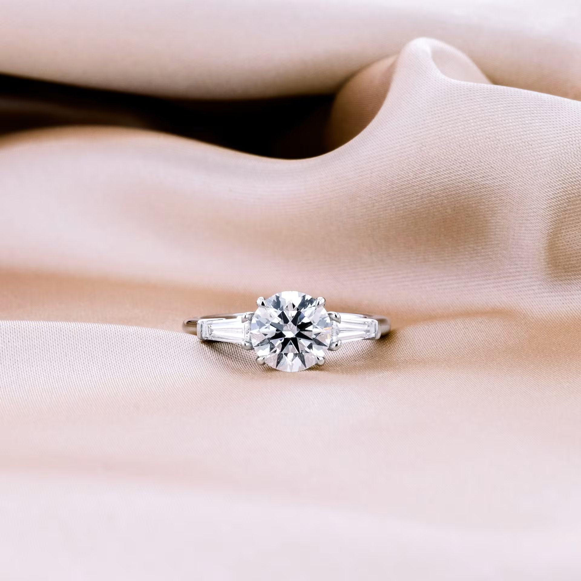 Marquise Cut Cluster Styled Lab Grown Diamond Engagement Ring
