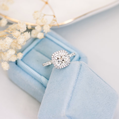 Marquise Cut Cluster Styled Lab Grown Diamond Engagement Ring