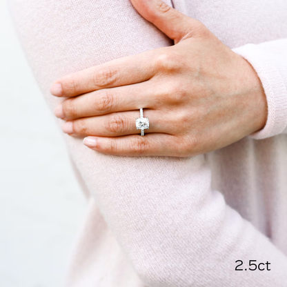 Marquise Cut Cluster Styled Lab Grown Diamond Engagement Ring