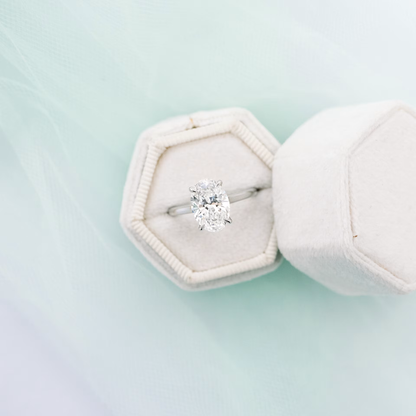 Marquise Cut Cluster Styled Lab Grown Diamond Engagement Ring