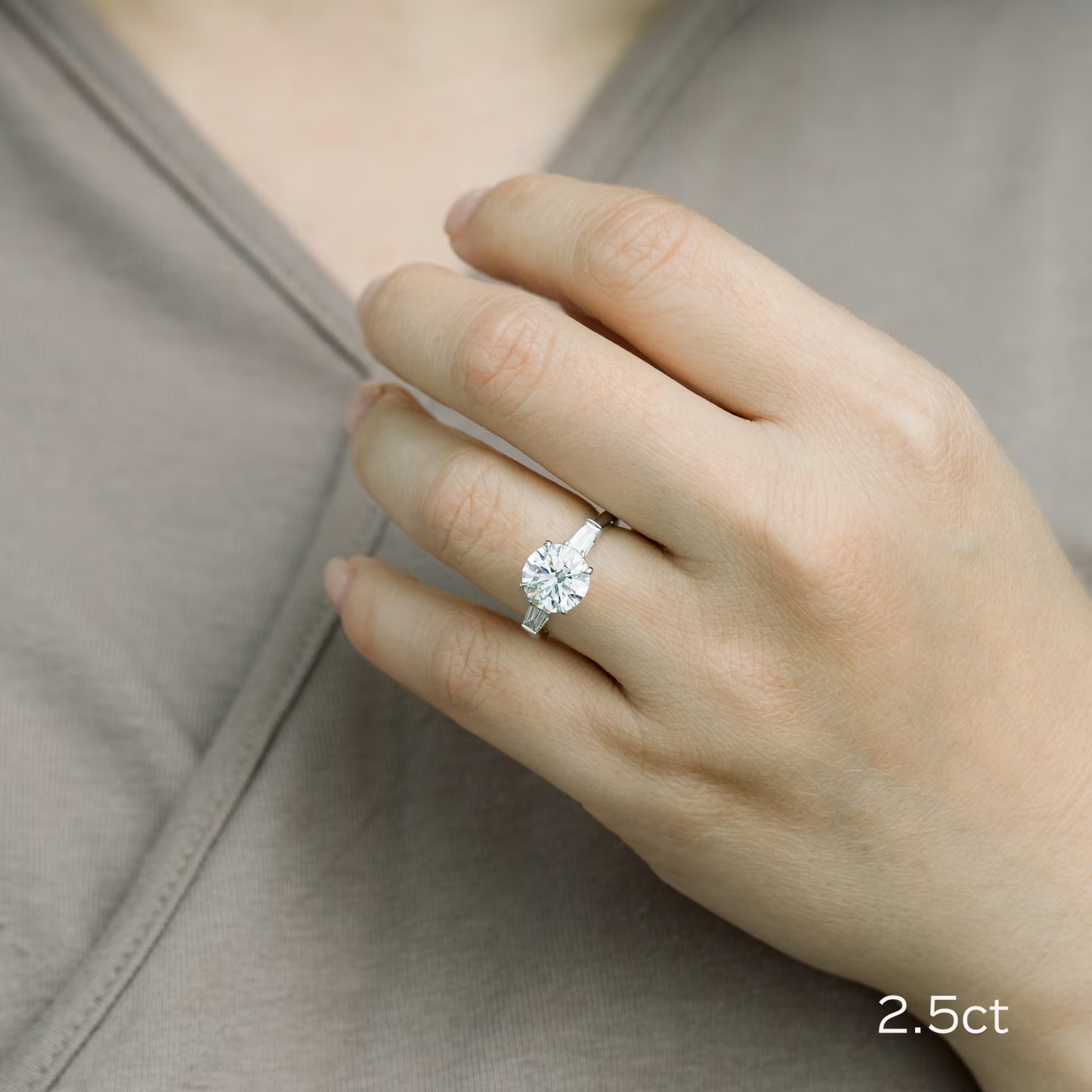 Marquise Cut Cluster Styled Lab Grown Diamond Engagement Ring