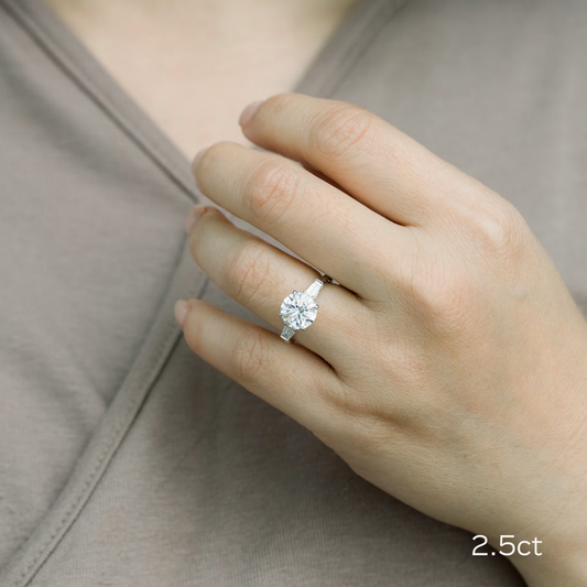 Marquise Cut Cluster Styled Lab Grown Diamond Engagement Ring
