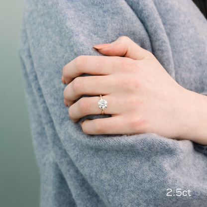 Marquise Cut Cluster Styled Lab Grown Diamond Engagement Ring