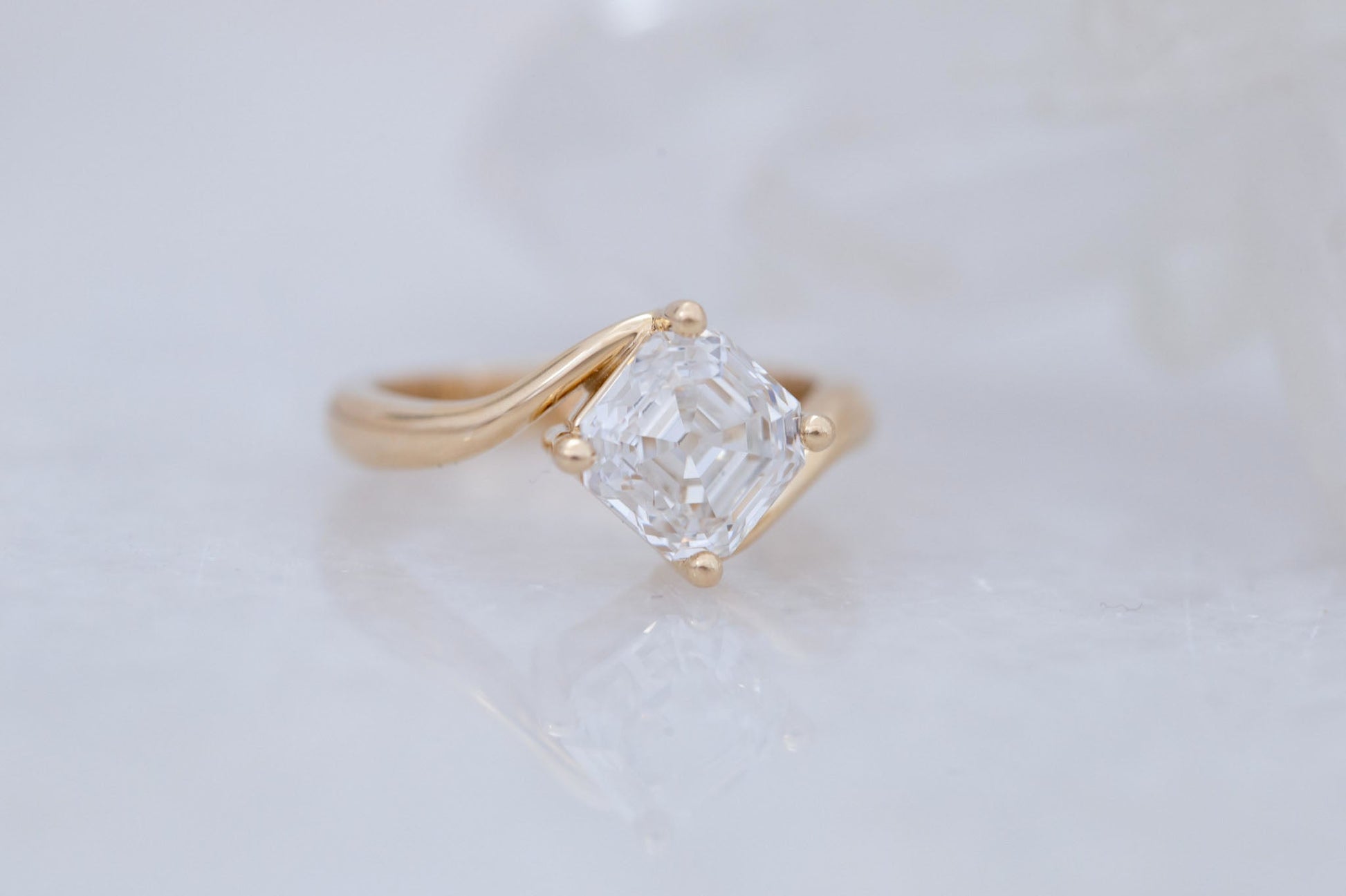 2 CT Round Three Stones Lab Grown Diamond Engagement Ring