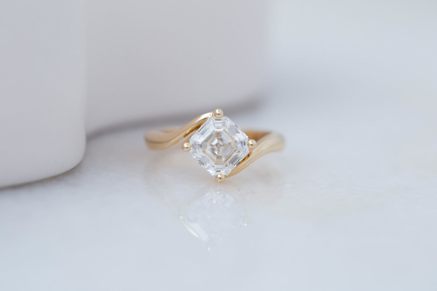 2 CT Round Three Stones Lab Grown Diamond Engagement Ring