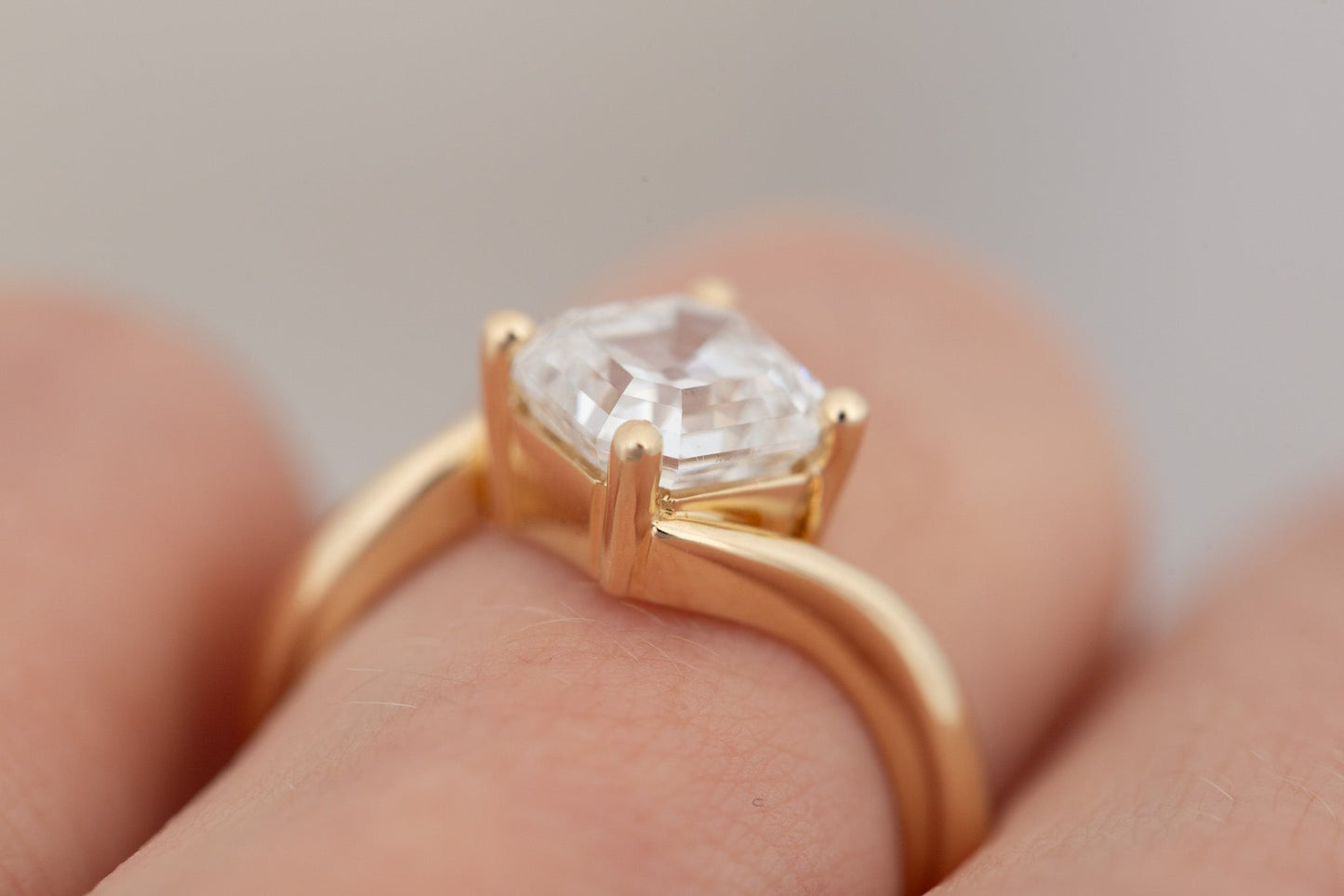 2 CT Round Three Stones Lab Grown Diamond Engagement Ring