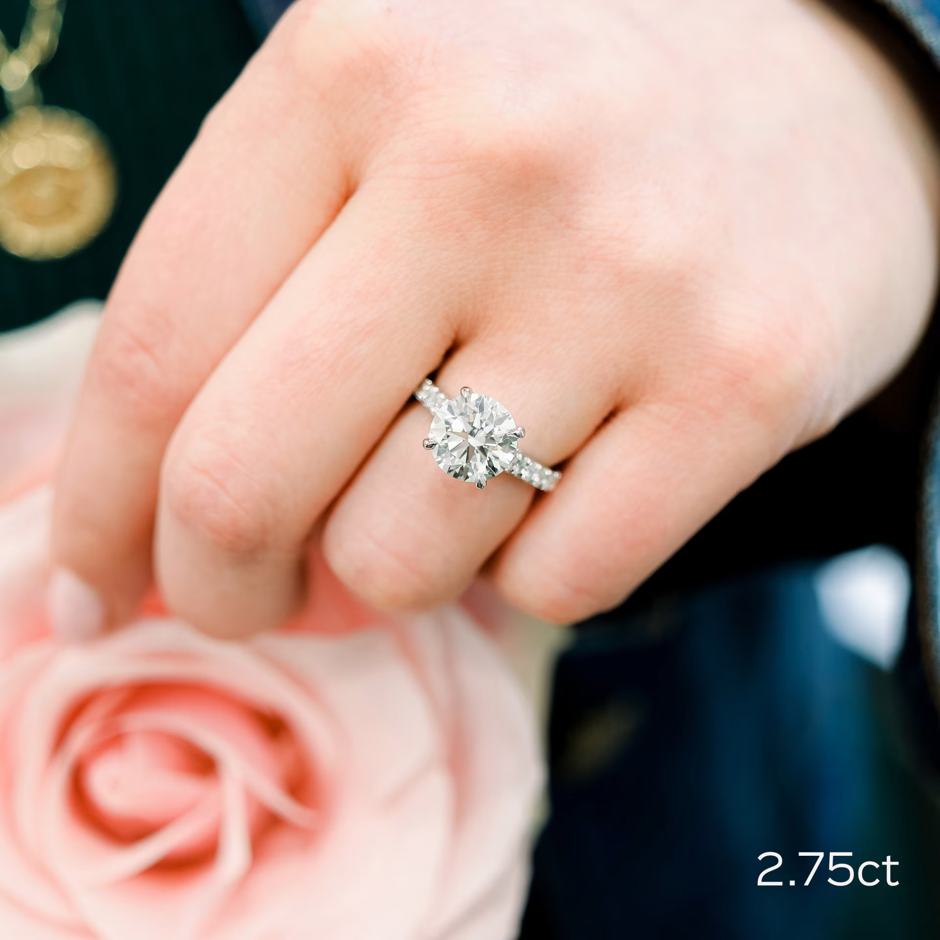 Marquise Cut Cluster Styled Lab Grown Diamond Engagement Ring