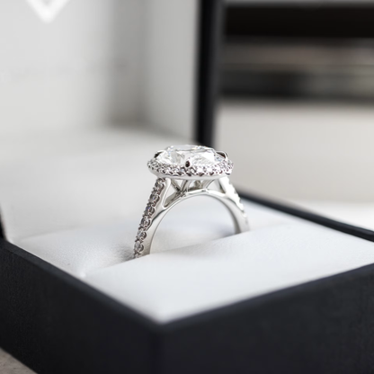 Marquise Cut Cluster Styled Lab Grown Diamond Engagement Ring