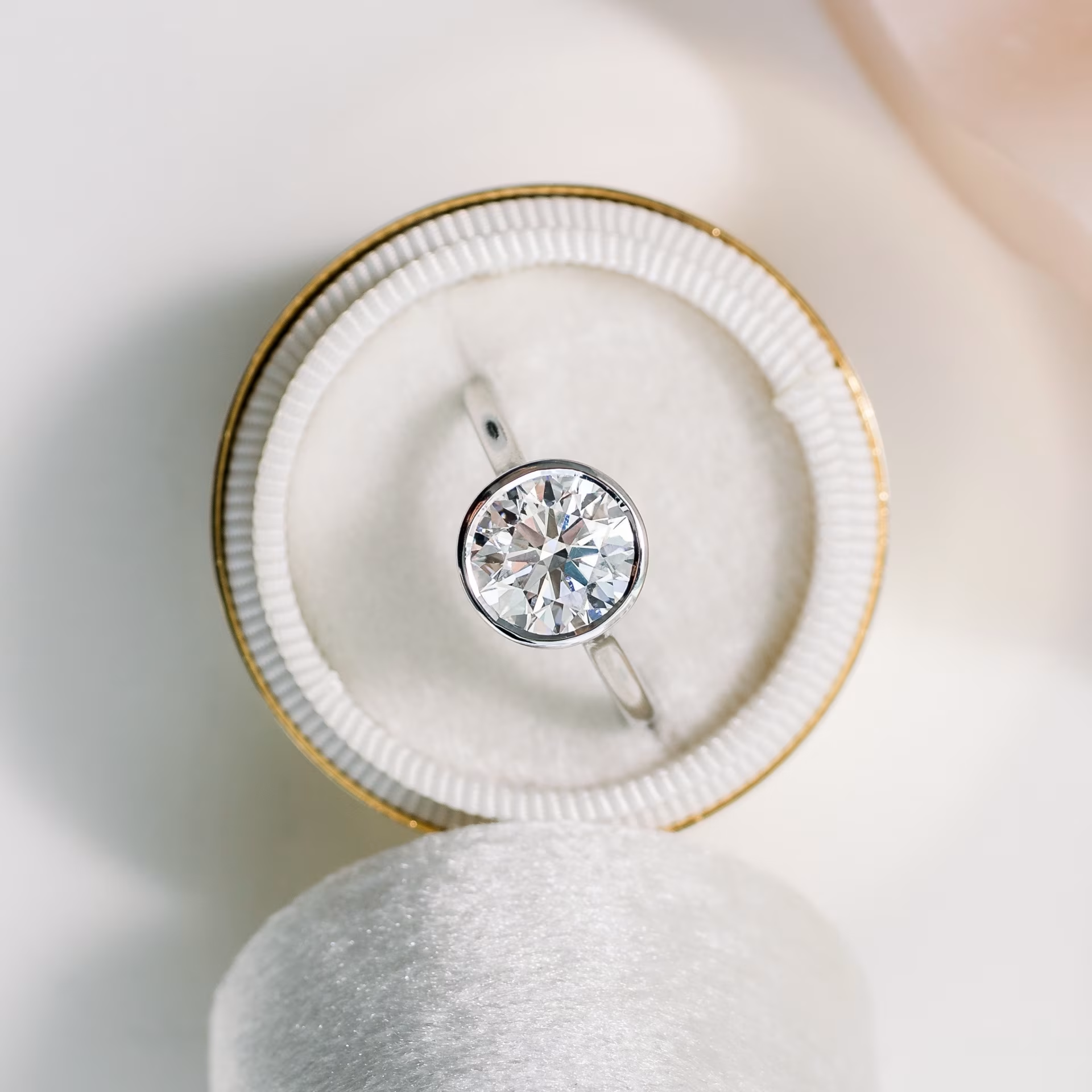 Marquise Cut Cluster Styled Lab Grown Diamond Engagement Ring