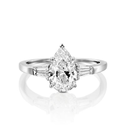 2 CT Round Three Stones Lab Grown Diamond Engagement Ring