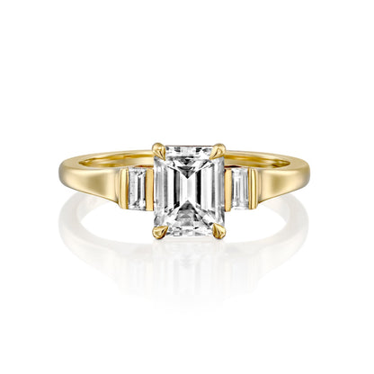 2 CT Round Three Stones Lab Grown Diamond Engagement Ring