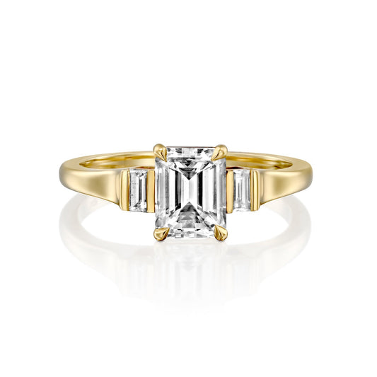 2 CT Round Three Stones Lab Grown Diamond Engagement Ring