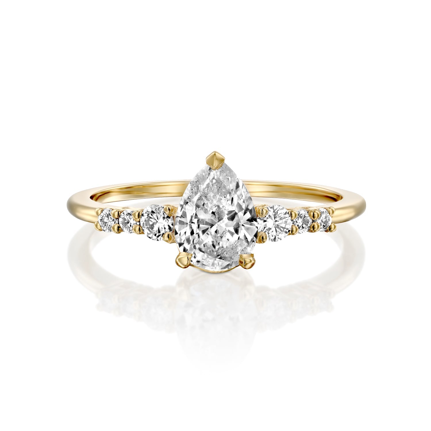 2 CT Round Three Stones Lab Grown Diamond Engagement Ring