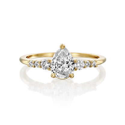 2 CT Round Three Stones Lab Grown Diamond Engagement Ring