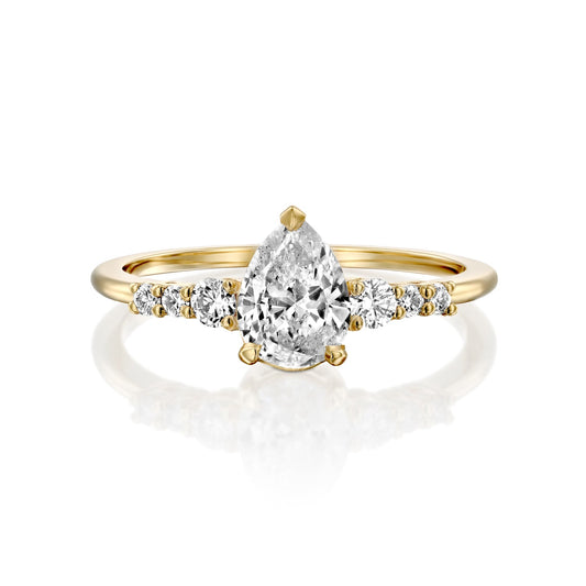 2 CT Round Three Stones Lab Grown Diamond Engagement Ring