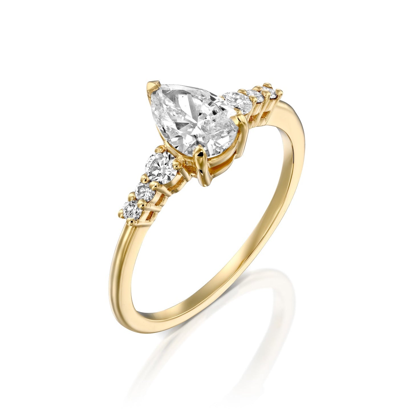 2 CT Round Three Stones Lab Grown Diamond Engagement Ring