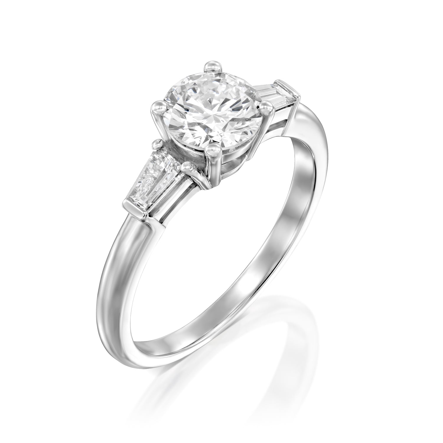 2 CT Round Three Stones Lab Grown Diamond Engagement Ring