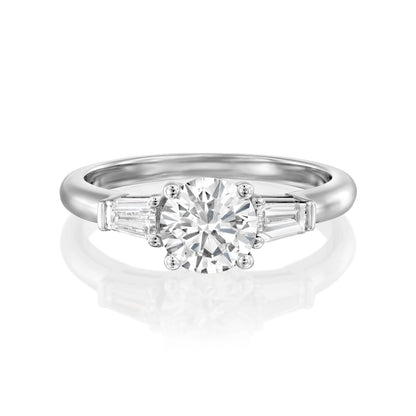 2 CT Round Three Stones Lab Grown Diamond Engagement Ring