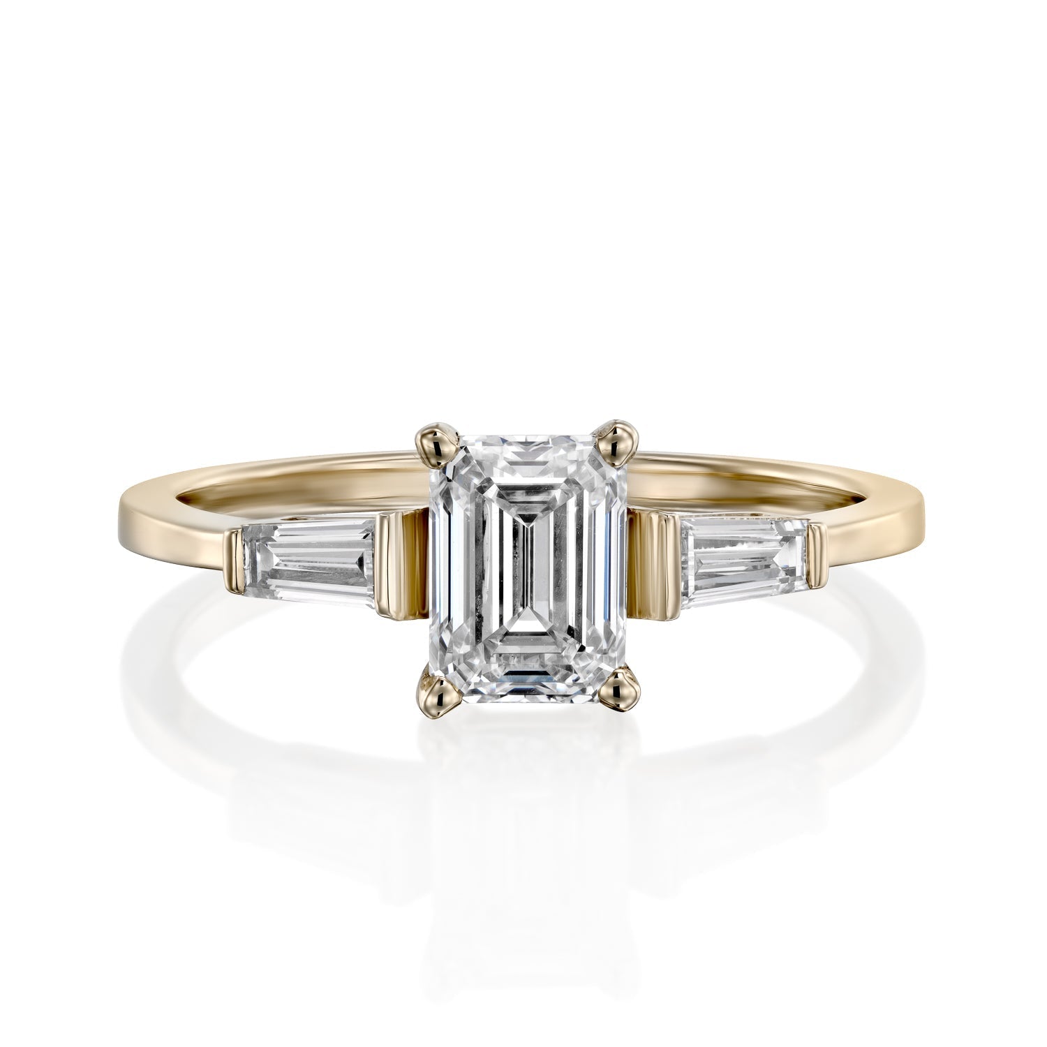 2 CT Round Three Stones Lab Grown Diamond Engagement Ring