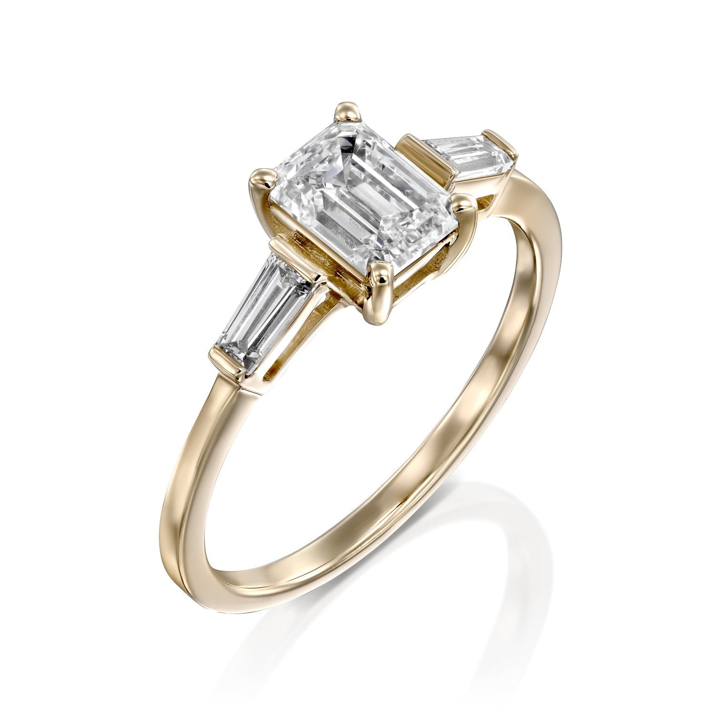 2 CT Round Three Stones Lab Grown Diamond Engagement Ring