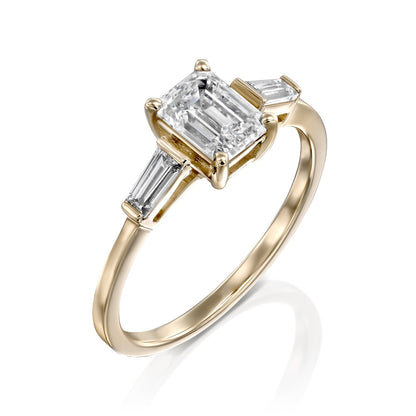 2 CT Round Three Stones Lab Grown Diamond Engagement Ring