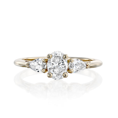 2 CT Round Three Stones Lab Grown Diamond Engagement Ring