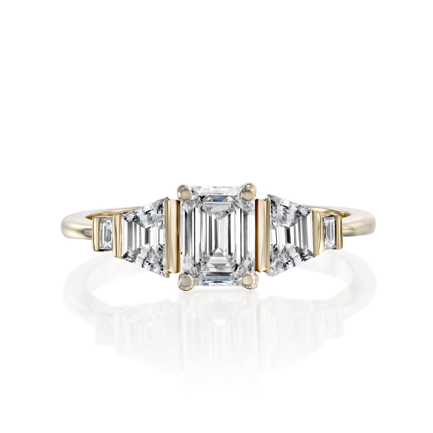 2 CT Round Three Stones Lab Grown Diamond Engagement Ring