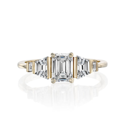 2 CT Round Three Stones Lab Grown Diamond Engagement Ring