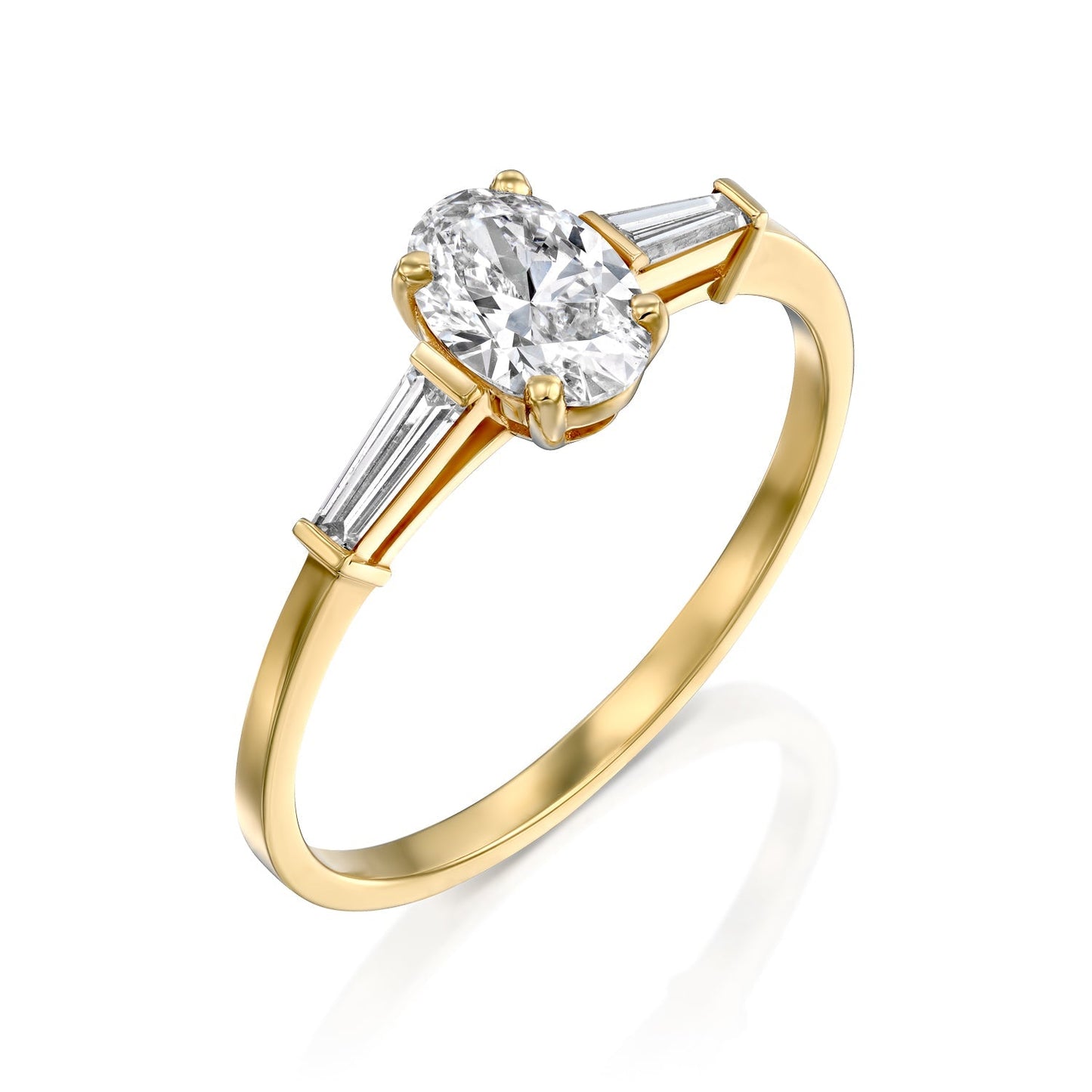 2 CT Round Three Stones Lab Grown Diamond Engagement Ring