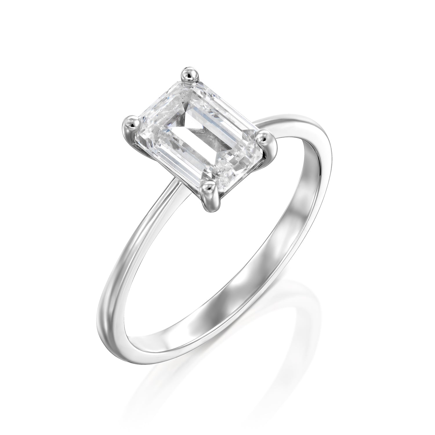 2 CT Round Three Stones Lab Grown Diamond Engagement Ring