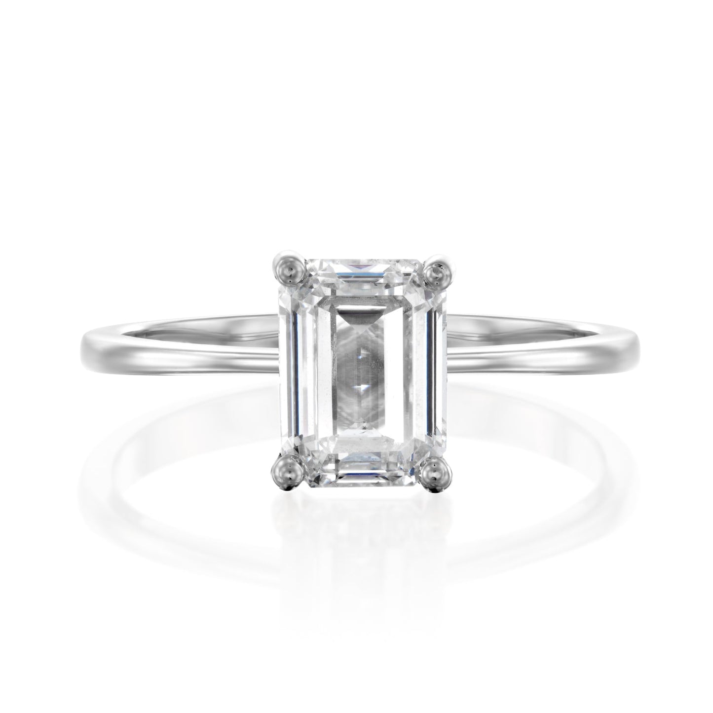 2 CT Round Three Stones Lab Grown Diamond Engagement Ring