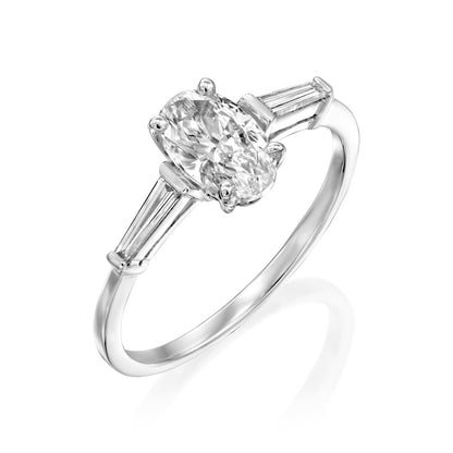 2 CT Round Three Stones Lab Grown Diamond Engagement Ring