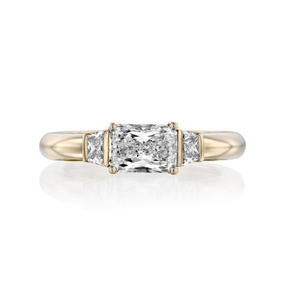 2 CT Round Three Stones Lab Grown Diamond Engagement Ring